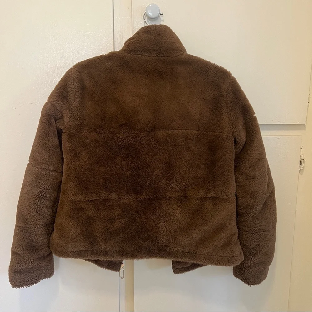 brown faux fur jacket - Picture 2 of 4